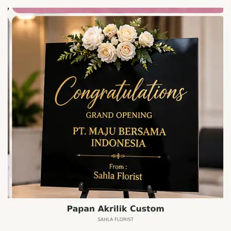 Papan Bunga Akrilik Majene